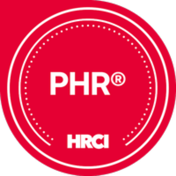 HRCI Professional in Human Resources (PHR®) digital badge. Verify on Credly (opens in a new tab)